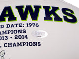 Steve Largent & Jim Zorn Signed Seattle Seahawks White Logo Football MCS Holo