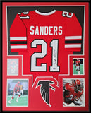 FRAMED ATLANTA FALCONS DEION SANDERS AUTOGRAPHED JERSEY BECKETT HOLO