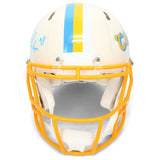 Omarion Hampton Autographed LA Chargers RETRO Speed Authentic Helmet Beckett