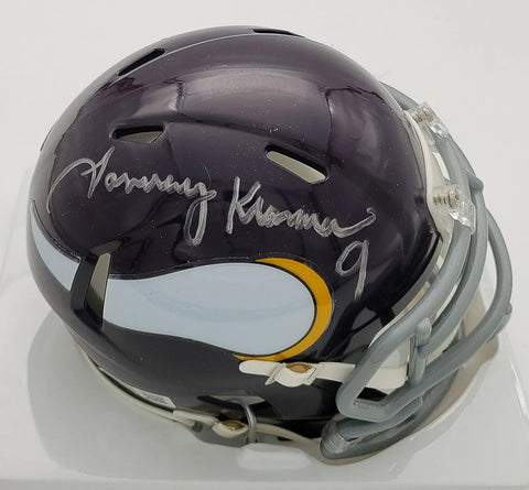 Tommy Kramer Signed Minnesota Vikings Mini-Helmet (Beckett) Two Minute Tommy