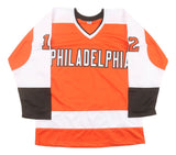 Simon Gagne Philadelphia Signed Orange Hockey Jersey 2x Bobby Clarke MVP JSA