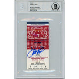 Terrell Davis Signed Denver Broncos 1999 AFC Championship Ticket Beckett 47571