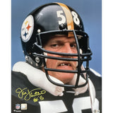 Jack Lambert Autographed Pittsburgh Steelers 16x20 Photo Beckett 46384