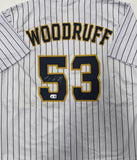 BRANDON WOODRUFF Signed Custom Replica Brewers Pinstripe Jersey AUTO - BAS