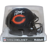 DJ Moore Autographed/Signed Chicago Bears Eclipse Mini Helmet Beckett 43852