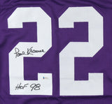 Paul Krause Signed Minnesota Viking Jersey Inscrd HOF 98 (Beckett) 8xPro Bowl DB