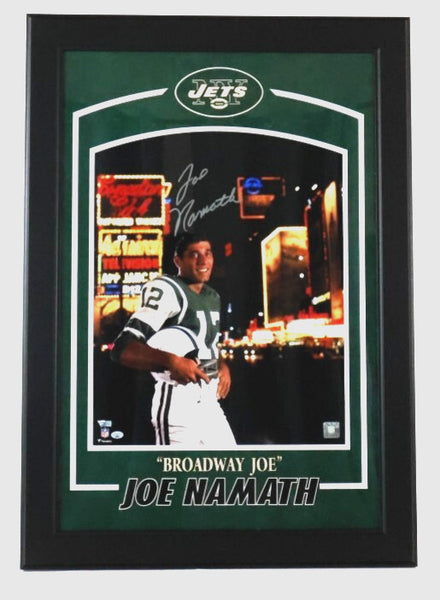 Joe Namath Autographed 16x20 Photo Deluxe Framed - New York Jets | Fanatics COA