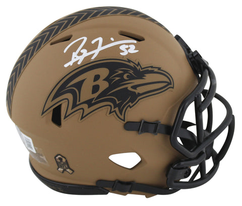 Ravens Ray Lewis Authentic Signed Salute To Service II Speed Mini Helmet BAS Wit