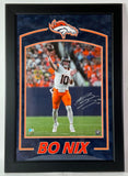Bo Nix Autographed Denver Broncos 16x20 Photo - Framed 24"W x 34"H - Beckett COA