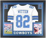 Jason Witten Signed Dallas Cowboys 35x43 Framed Jersey (Beckett) 11xPro Bowl TE
