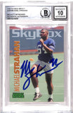 Michael Strahan Signed 1993 Skybox #398 Card 10 Auto Beckett 42726