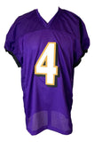 Zay Flowers Baltimore Signed Purple Pro-Cut Football Jersey BAS