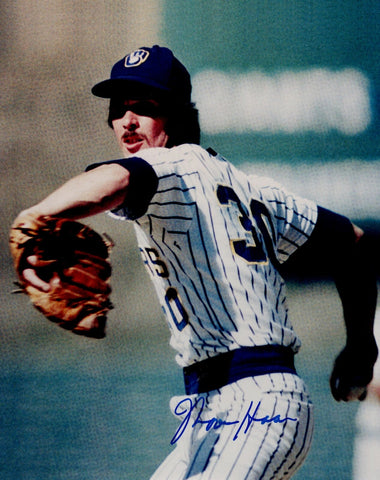 Milw Brewers Pitcher MOOSE HAAS Signed 8x10 Photo #10 AUTO - 1982 World Series