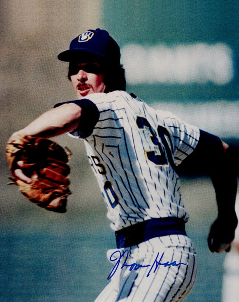 Milw Brewers Pitcher MOOSE HAAS Signed 8x10 Photo #10 AUTO - 1982 World Series