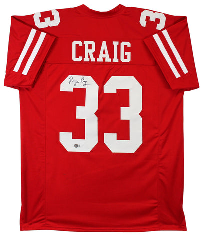 Roger Craig Authentic Signed Red Pro Style Jersey Autographed BAS Witnessed
