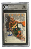 Gary Payton Signed 1996/97 Ultra #145 Seattle Sonics Trading Card HOF 2013 BAS