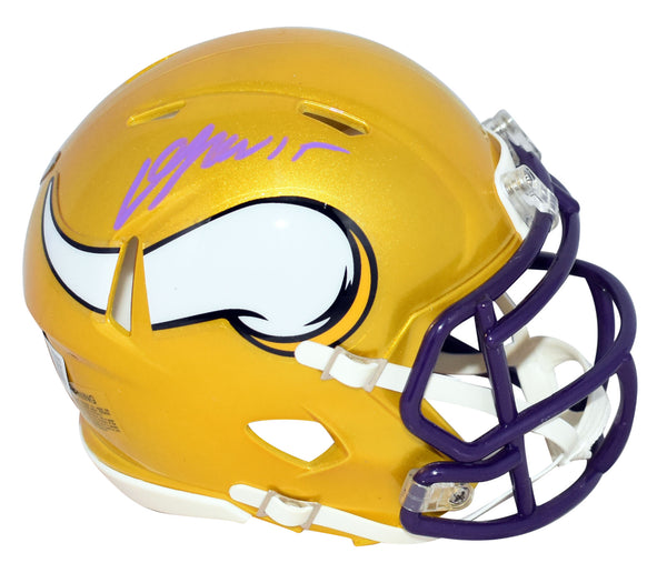 DALLAS TURNER AUTOGRAPHED MINNESOTA VIKINGS FLASH SPEED MINI HELMET BECKETT