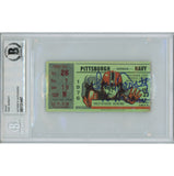 Tony Dorsett Autographed 1976 Pitt vs. Navy Ticket Stub Heisman Beckett 45942