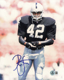 Ronnie Lott Autographed 8x10 Photo Oakland Raiders Beckett BAS QR #BS31997