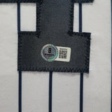 FRAMED N.Y. YANKEES MARIANO RIVERA AUTOGRAPHED SIGNED INSC JERSEY BECKETT HOLO