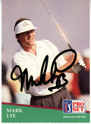 Mark Lye Autographed 1991 Pro Set #104 Trading Card Beckett 44875