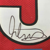 FRAMED Autographed/Signed TODD GURLEY 33x42 Georgia Red Jersey Beckett BAS COA