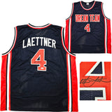 TEAM USA CHRISTIAN LAETTNER AUTOGRAPHED SIGNED BLUE JERSEY JSA STOCK #215710