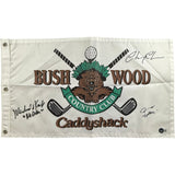Caddyshack (3) Chase, Morgan & O'Keefe Autographed Bushwood Flag Beckett 56227