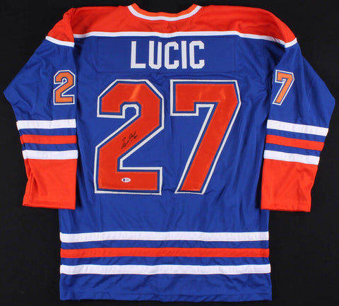Milan Lucic Signed Edmonton Oilers Jersey (Beckett COA) NHL Career 2007-present