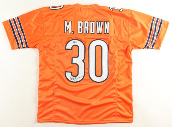 Mike Brown Signed Chicago Bears Jersey (Beckett) 2000 2nd Rnd NFL Pck / Nebraska