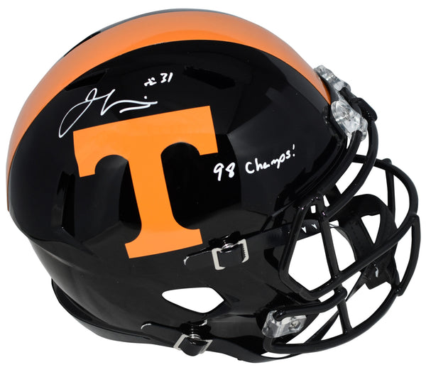 JAMAL LEWIS SIGNED TENNESSEE VOLUNTEERS BLACK FULL SIZE HELMET W/ 98 CHAMPS