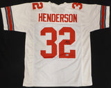 Ohio State TreVeyon Henderson Autographed White Jersey Beckett QR #1W040825