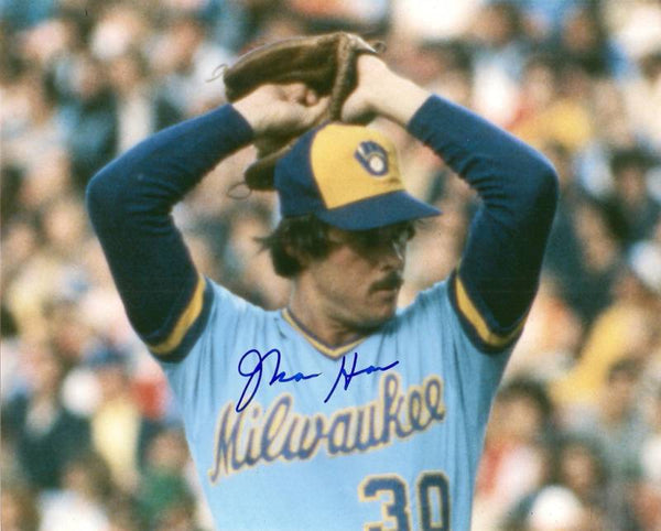 Milw Brewers Pitcher MOOSE HAAS Signed 8x10 Photo #4 AUTO - '82 World Series