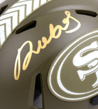 Deebo Samuel Autographed 49ers Salute to Service Speed Mini Helmet- Fanatics