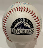 Don Baylor Autographed Colorado Rockies Logo Baseball Inscribed JSA COA