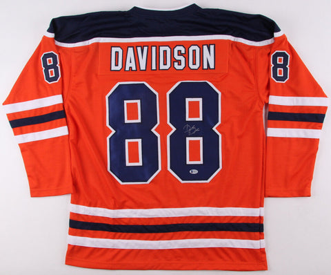 Brandon Davidson Signed Oilers Jersey (Beckett) Playing career 2011-present