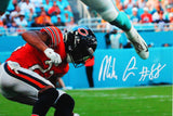Mike Gesicki Autographed Miami Dolphins Jump Over 16x20 HM Photo- Beckett W