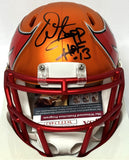 Warren Sapp Autographed Bucs W/ HOF Blaze Speed Mini Helmet - JSA *Black