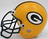 Brett Favre Autographed Green Bay Packers Yellow Mini Helmet Beckett QR #BS30074