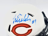 Justin Fields Autographed Bears Lunar Eclipse Mini Helmet Beckett QR WL62754