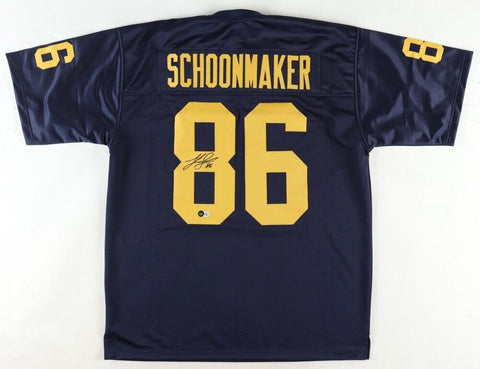 Luke Schoonmaker Signed Michigan Wolverines Jersey (Beckett) Dallas Cowboys T.E.