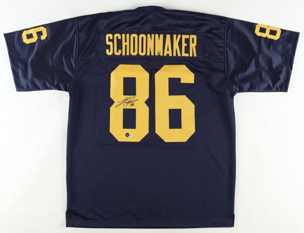 Luke Schoonmaker Signed Michigan Wolverines Jersey (Beckett) Dallas Cowboys T.E.