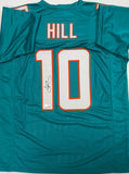 TYREEK HILL - Miami Dolphins - Signed Custom Replica Teal Jersey AUTO - BAS