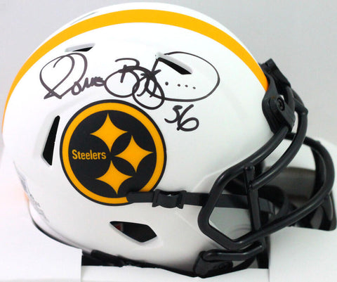 Jerome Bettis Autographed Steelers Lunar Speed Mini Helmet- Beckett W Holo*Black