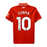 Matheus Cunha Signed Manchester Utd 2026-27 Soccer Jersey #10 with Beckett COA