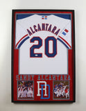 Sandy Alcantara Signed Dominican Republic Framed Jersey Display (JSA) Marlins