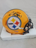 CAM HEYWARD SIGNED PITTSBURGH STEELERS THROWBACK SPEED MINI HELMET BECKETT QR