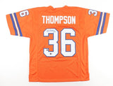 Billy Thompson Signed Denver Broncos Jersey "ROF 87" (Beckett) 3xPro Bowl D.B.