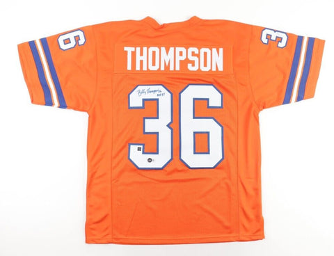 Billy Thompson Signed Denver Broncos Jersey "ROF 87" (Beckett) 3xPro Bowl D.B.