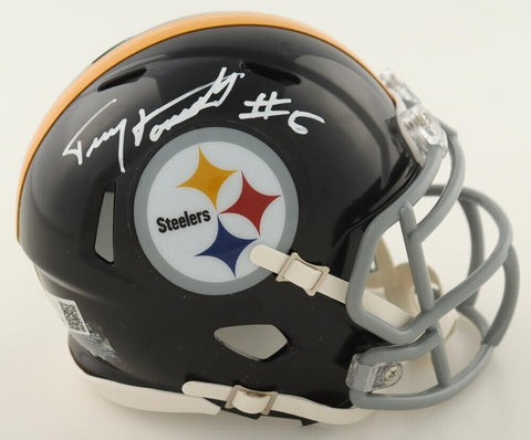 Terry Hanratty Signed Pittsburgh Steelers Mini Helmet (TSE) 2xSuper Bowl Champ